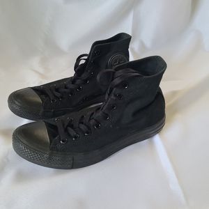Converse Black High Tops 8 Men 10 Women